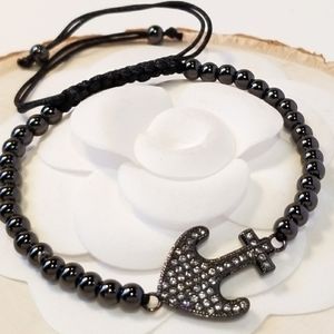 NEW Pave CZ Anchor Bracelet